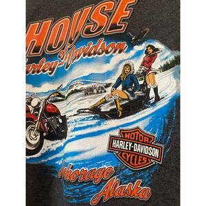 House of Harley Davidson Anchorage Alaska Girls Sled Tee Shirt Mens 2XL 2011